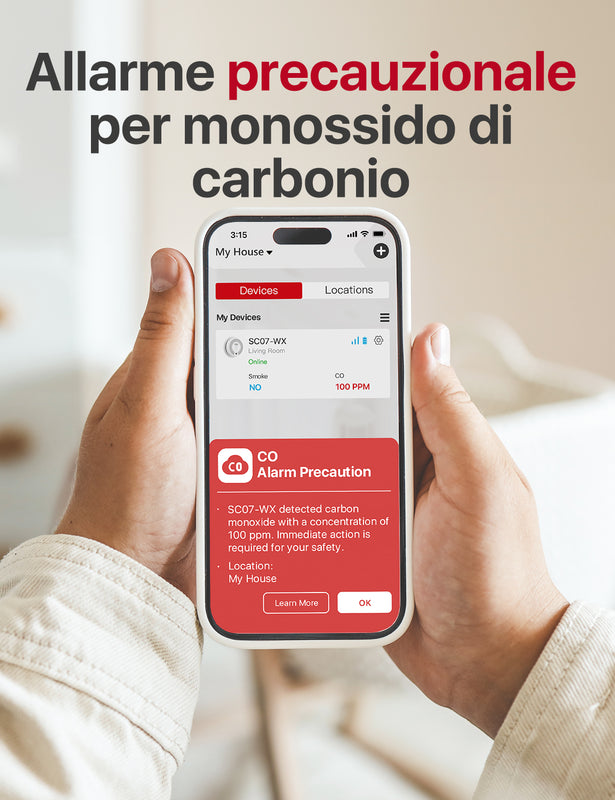 X-Sense SC07-WX Rilevatore WLAN di fumo e monossido di carbonio con batteria sostituibile