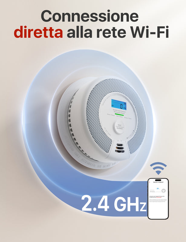 X-Sense SC07-WX Rilevatore WLAN di fumo e monossido di carbonio con batteria sostituibile